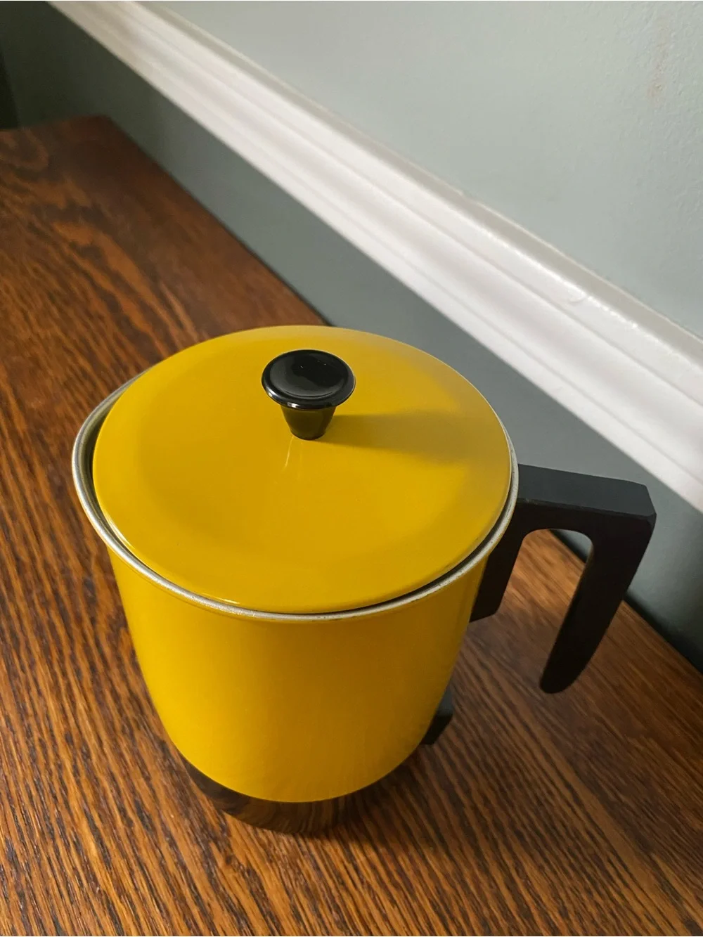 Vintage MCM Yellow Electric Hot Pot Coffee Pot 5.5” 120V 400W Taiwan Works